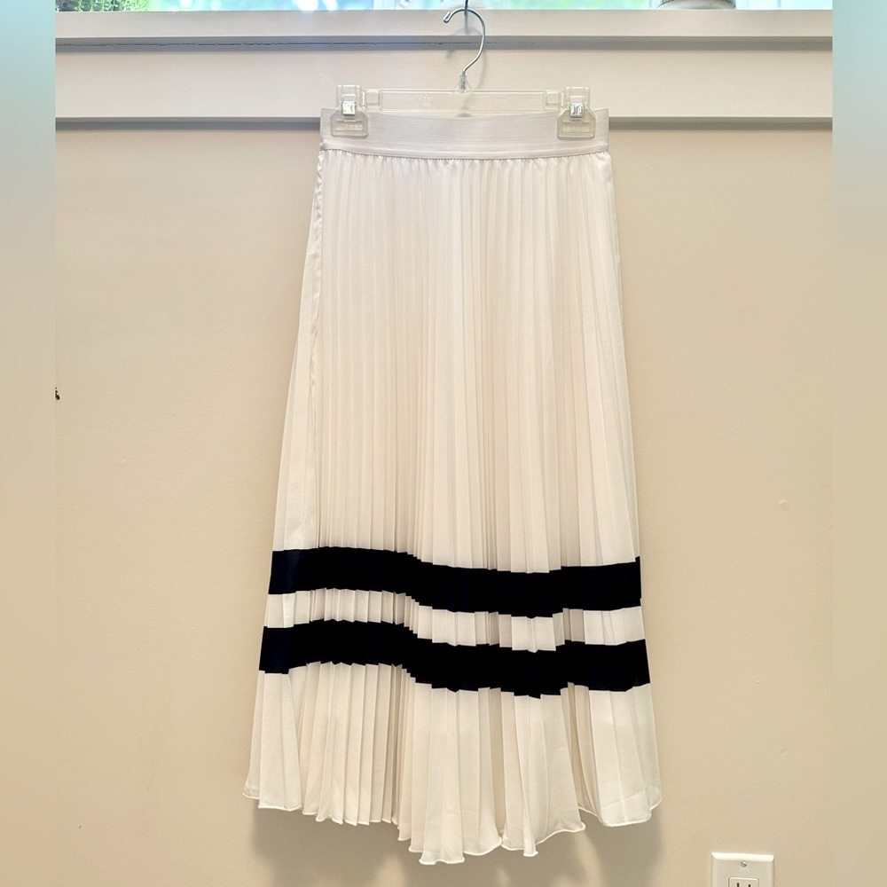 WDNY pleated midi skirt